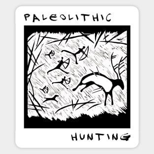 paleolithic hunting Sticker